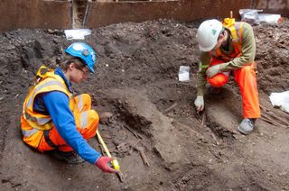 burial ground from black death plague of 1348.