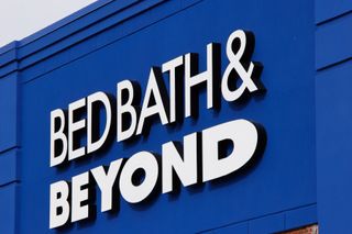 A close up of a Bed Bath & Beyond store sign