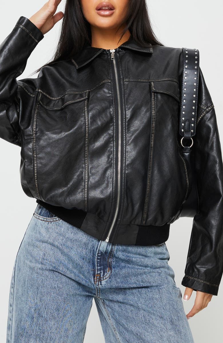 Tanza Faux Leather Jacket