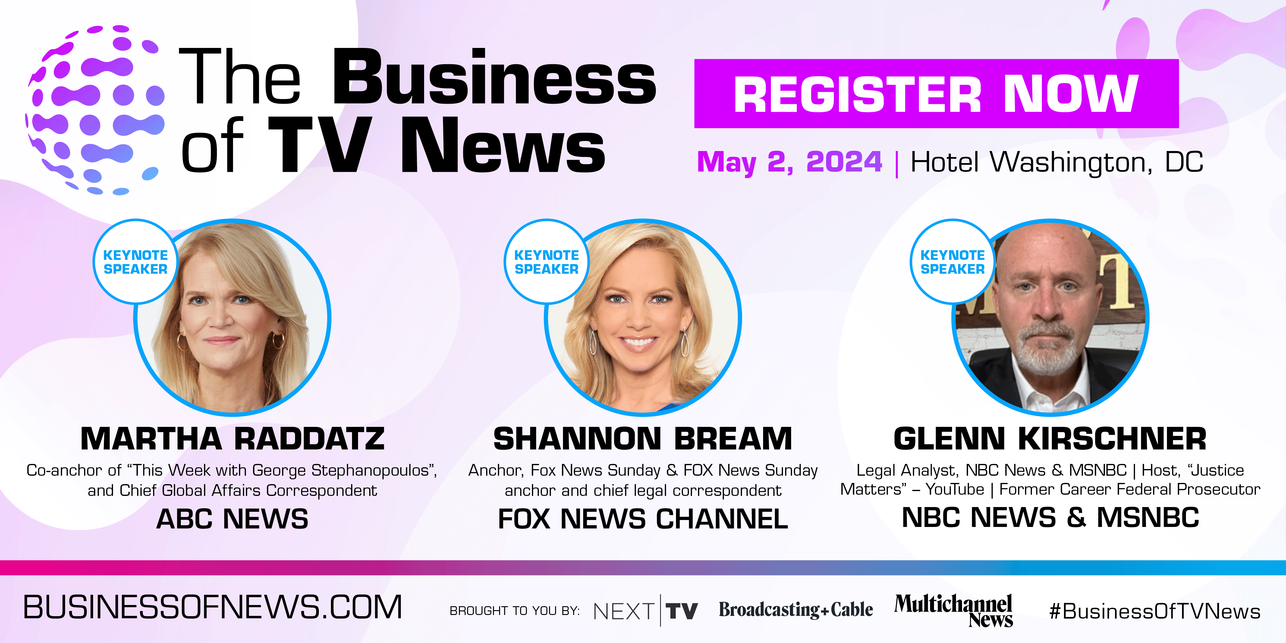 Business of TV News top keynotes