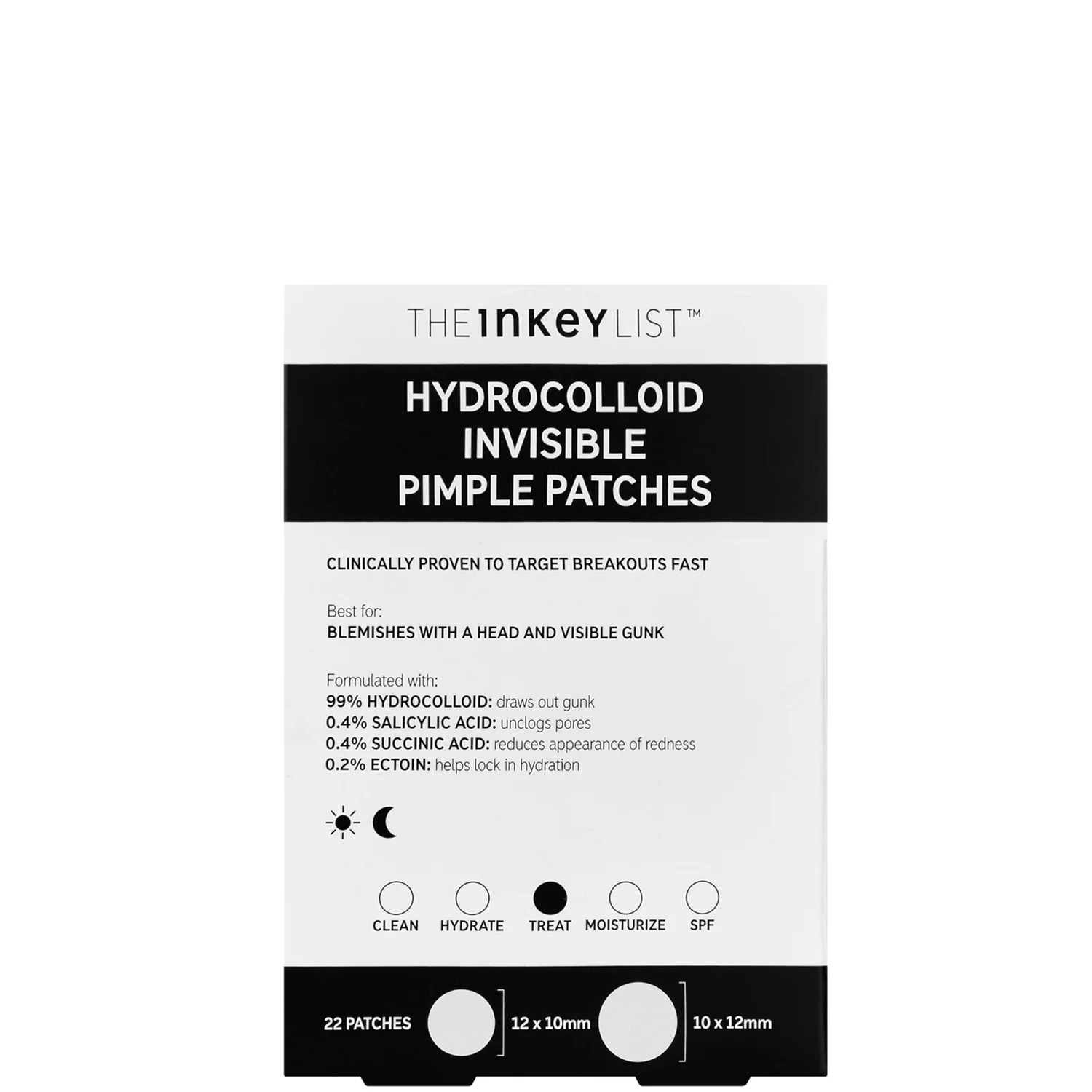 The Inkey List Hydrocolloid Invisible Pimple Patches (22 Patches)