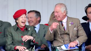 King Charles and Princess Anne laughing