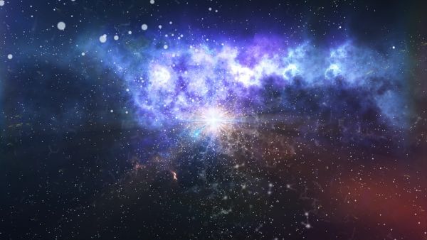 An artist&#039;s impression of dark matter in the beginning of the universe. 