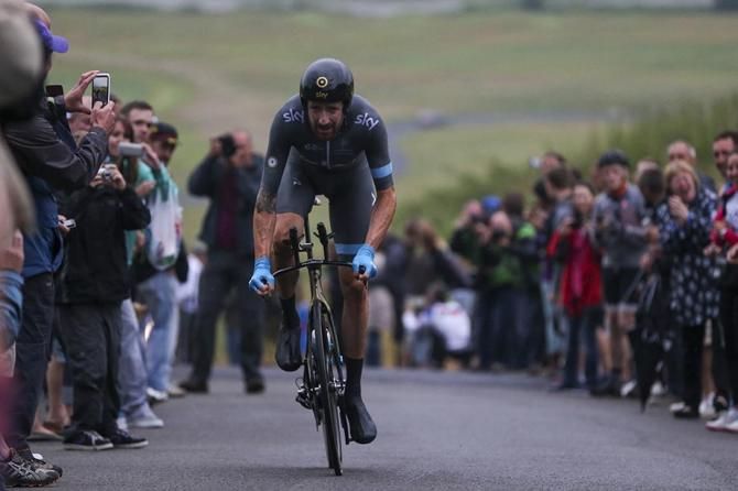 Sir Bradley Wiggins, Team Sky had plenty of support on the climb.