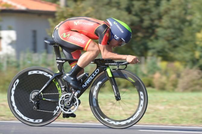 A very aero and compact Jonathan Castroviejo Nicolas (Spain) in action during the 2013 time trial world championship