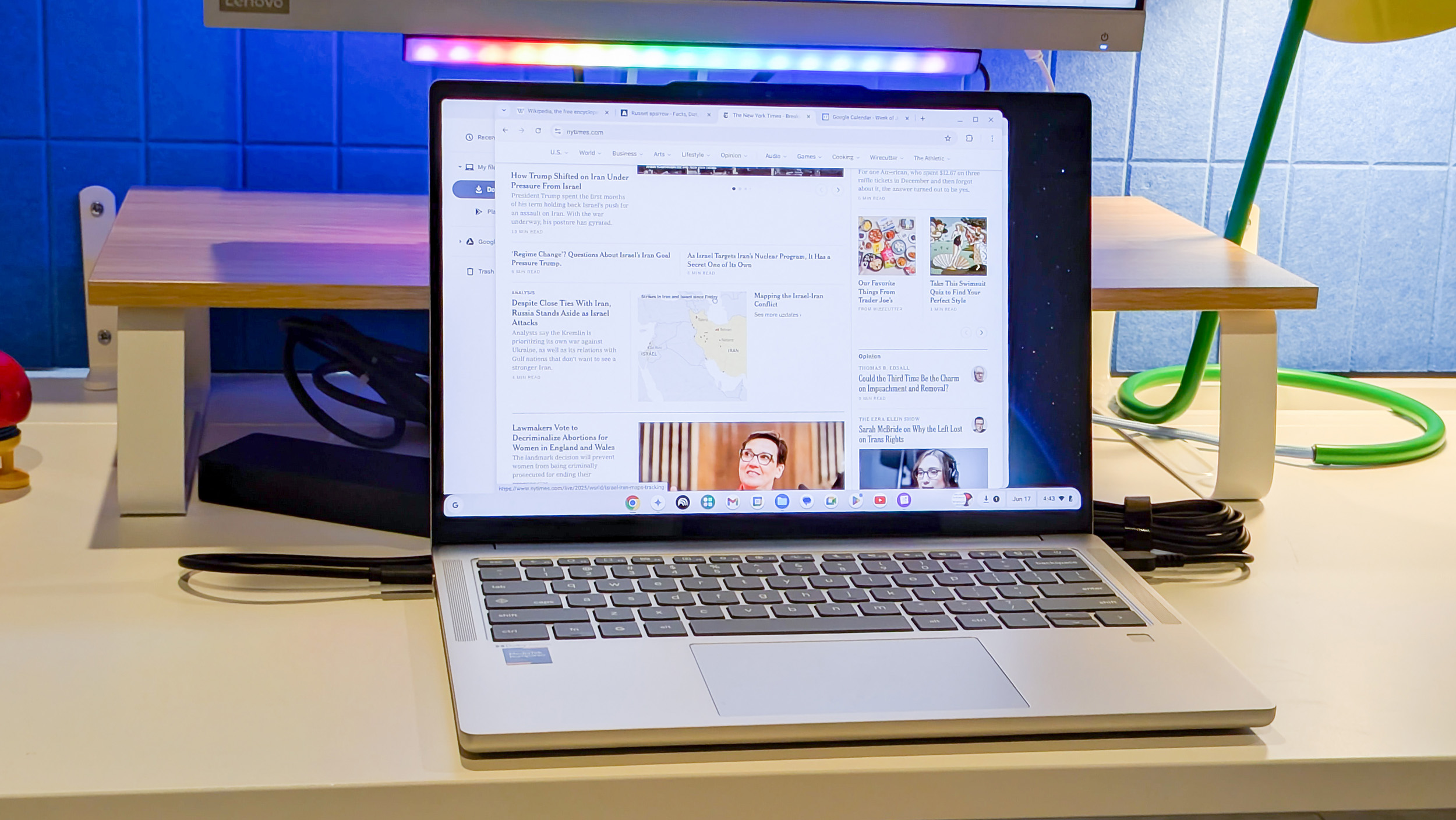 Lenovo Chromebook Plus 14 on desk