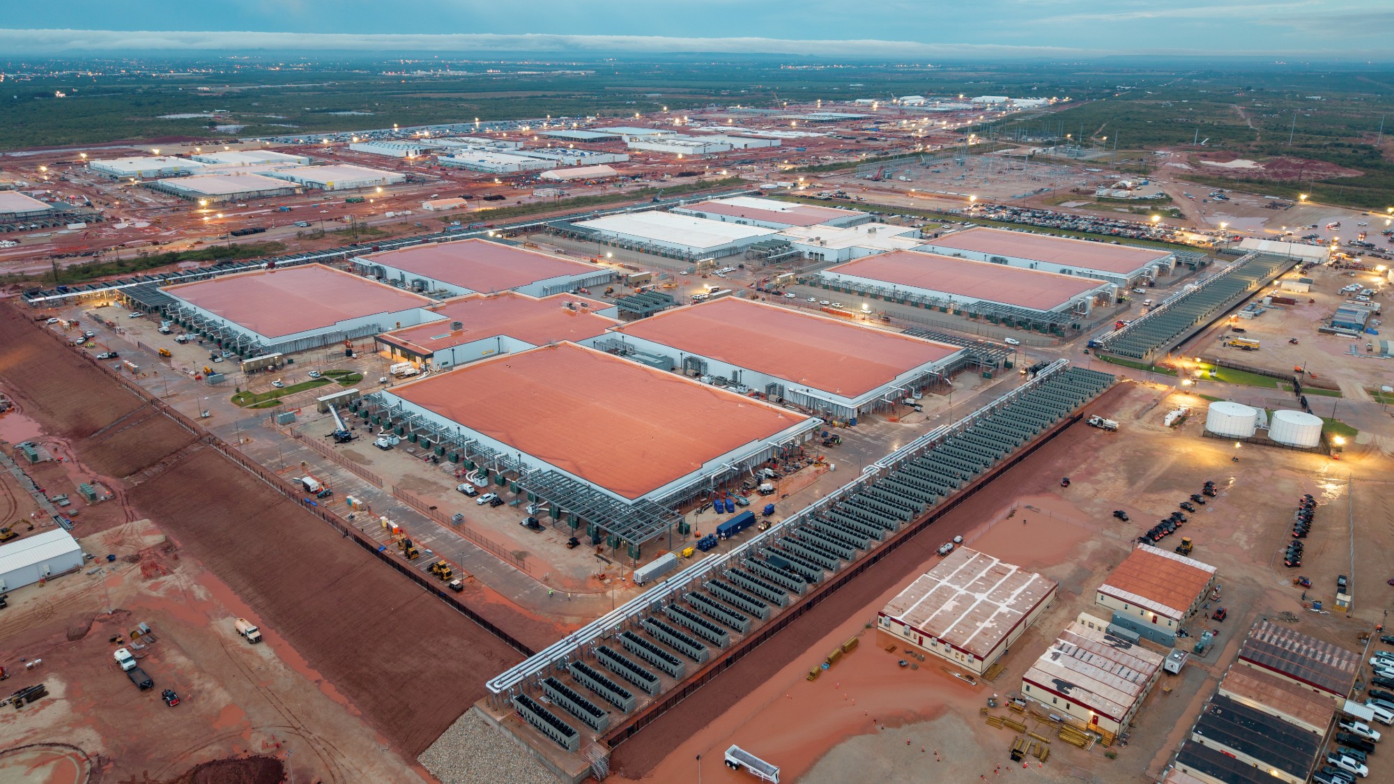 The Stargate data center under construction in Texas.