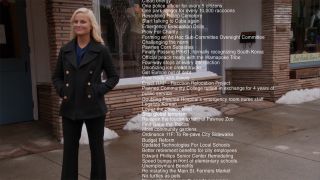 Leslie Knope (Amy Poehler) makes pro ad in Parks and Recreation