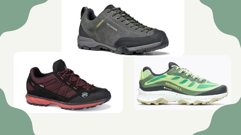 A selection of the best women's walking shoes, including ones of Scarpa, Hanwag and Sweaty Betty
