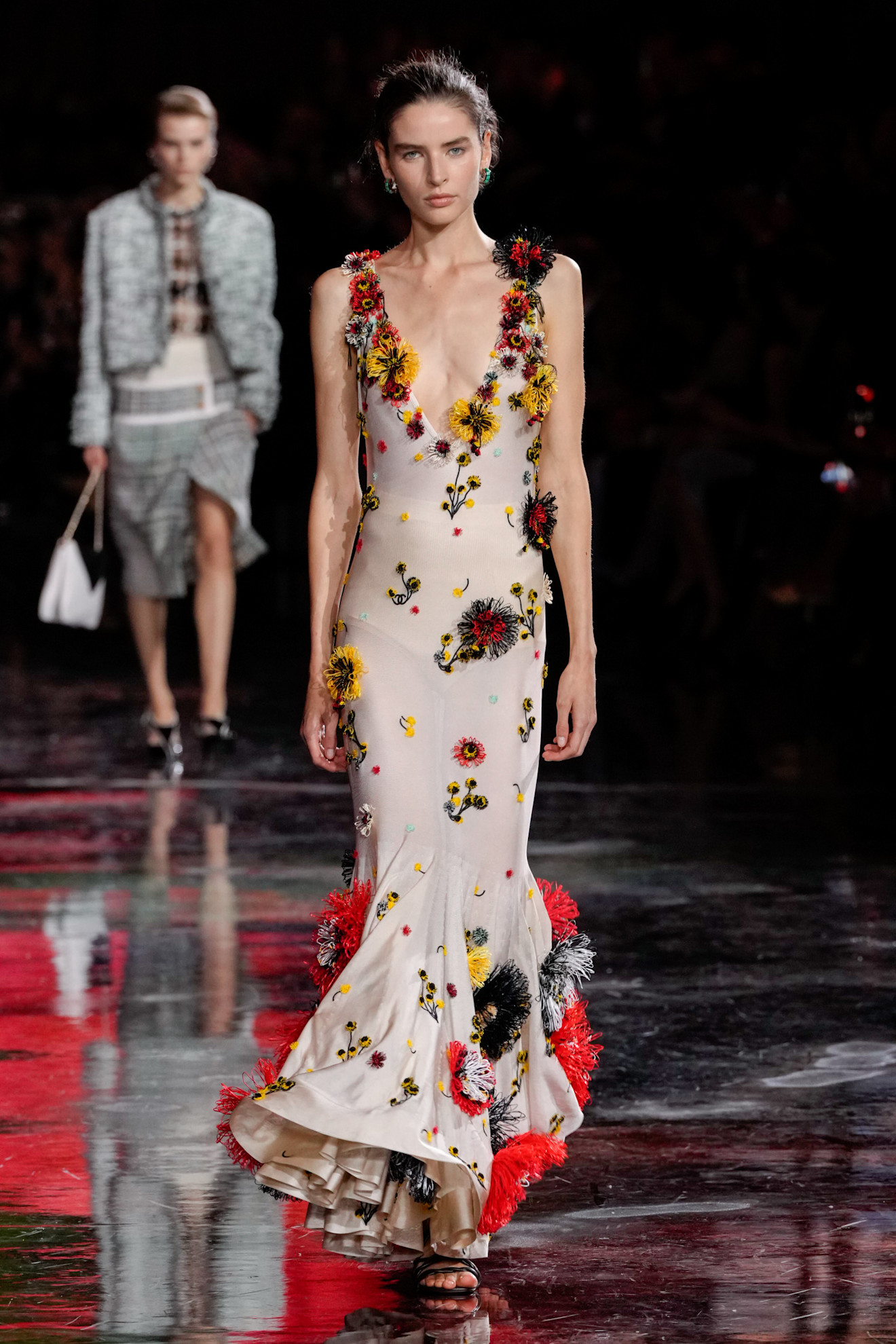 a model on the chanel runway