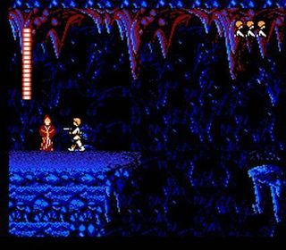 Luke Skywalker meets Obi-Wan Kenobi in a cave. The NES Star Wars game didn't exactly follow the story of