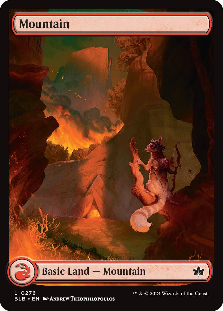 full art fall mountain MTG Bloomburrow