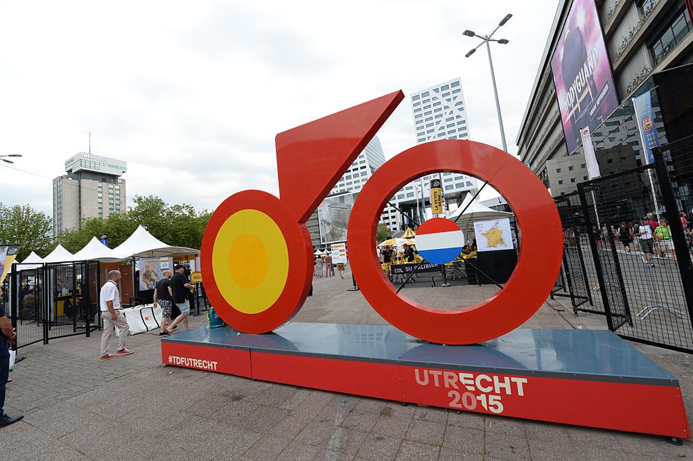 The start of stage 2 of the Tour de France in Utrecht