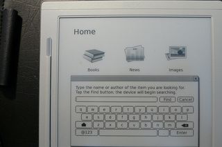 Rex - A QWERTY keyboard for use with the stylus pops-up if the search function is used.