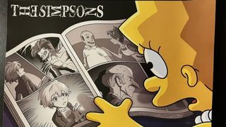 Screenshot from The Simpsons anime in Treehouse of Horror