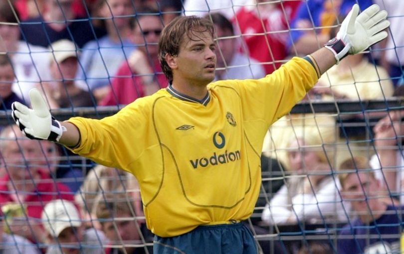 Mark Bosnich in action for Manchester United