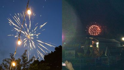iPhone 15 Pro Max vs iPhone 4 fireworks photography