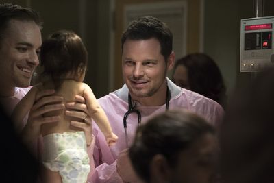 At the start of the series, Justin Chambers had five kids and a wife of ten years