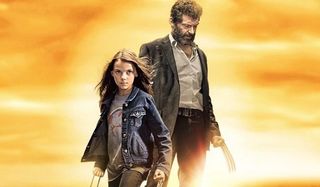 Logan Dafne Keen Hugh Jackman Wolverine and Laura with claws popped in the sunset