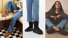 three models wearing the best UGG boot alternatives