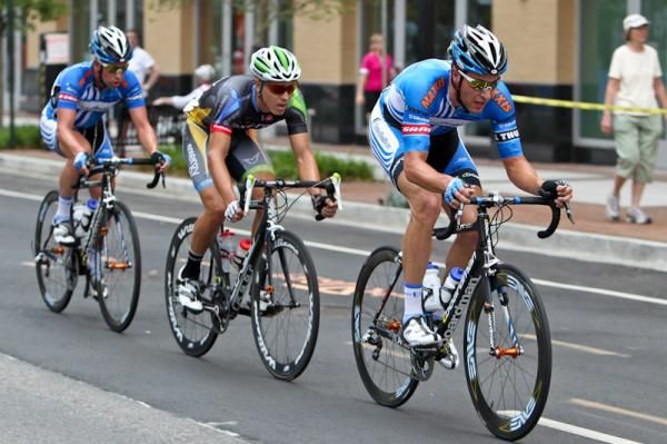 The three-man break that lapped the field.