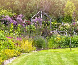 Easy backyard landscaping ideas, herbaceous border