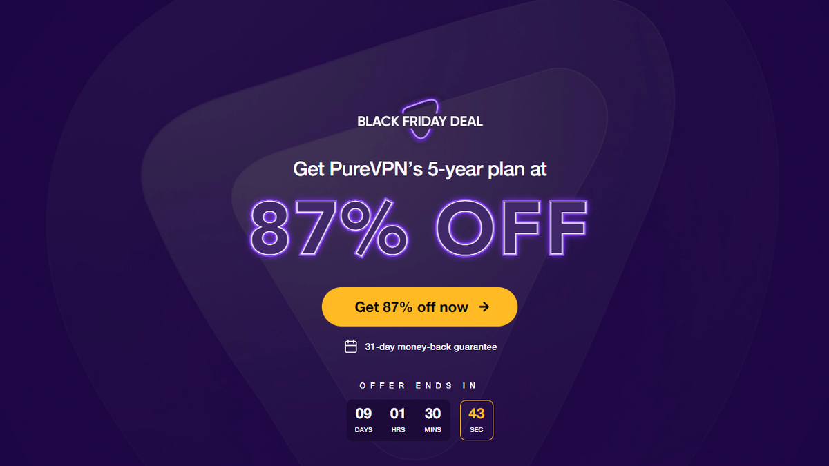 The cheapest Black Friday VPN deal just dropped: get PureVPN for just $1.13/pm