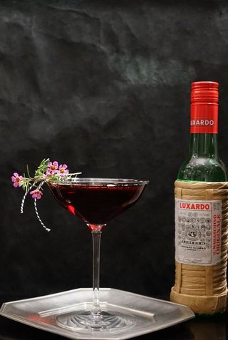 Cherry Champagne Cocktail