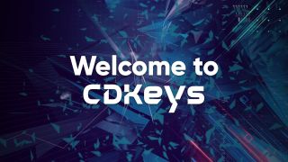 The text 'Welcome to CDKeys' on a background of digital artwork.