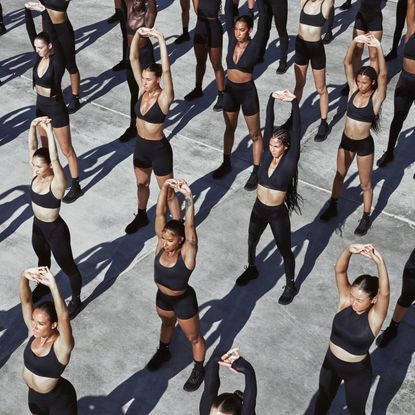 athletes and models wear the NikeSKIMS collaboration