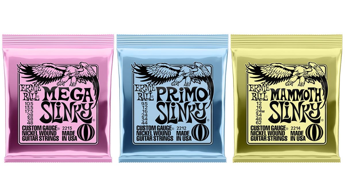 Ernie Ball debuts Primo, Mega and Mammoth Slinky guitar strings