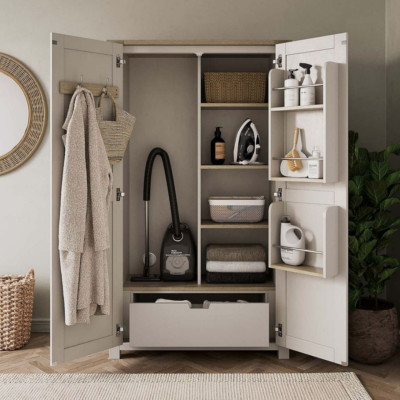 Yes, small homes *can* have a utility – and Dunelm’s clever new storage solution lets you fake one in any room of your house