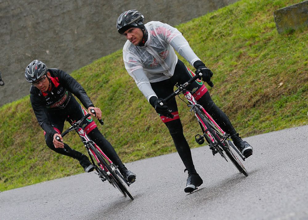 Traction was an issue during the stage.