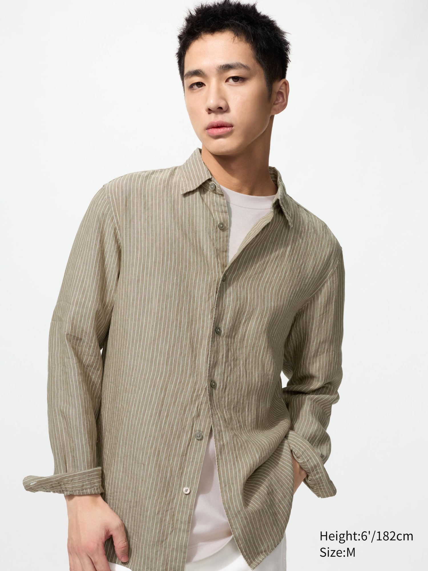 100% Premium Linen Shirt (striped)