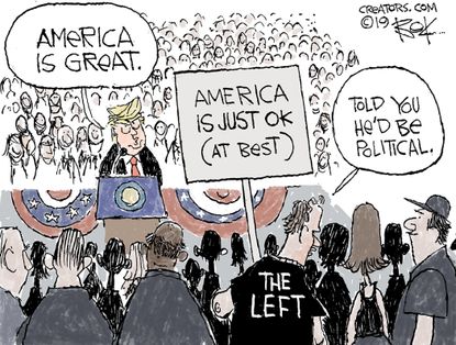 Political Cartoon U.S. American Is Okay At Best Leftists