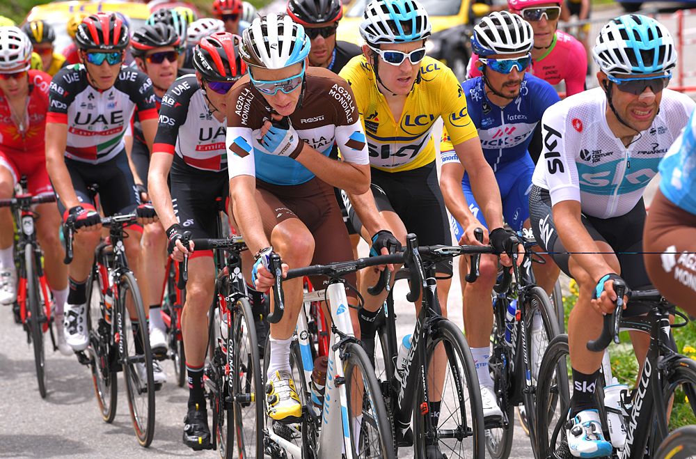 Geraint Thomas (Team Sky) during stage 6 at the Criterium du Dauphine