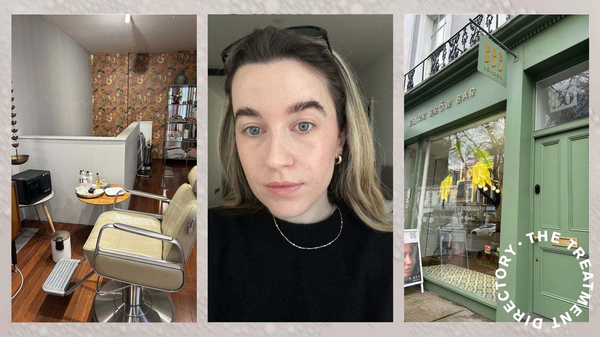 Junior beauty editor Grace Lindsay getting brow lamination