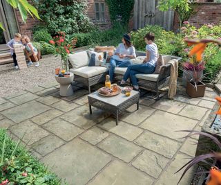 Old Town ECO Concrete Paving from Bradstone on patio
