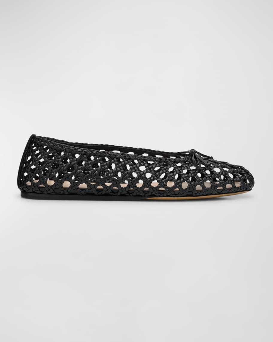 Regency Woven Leather Ballerina Flats