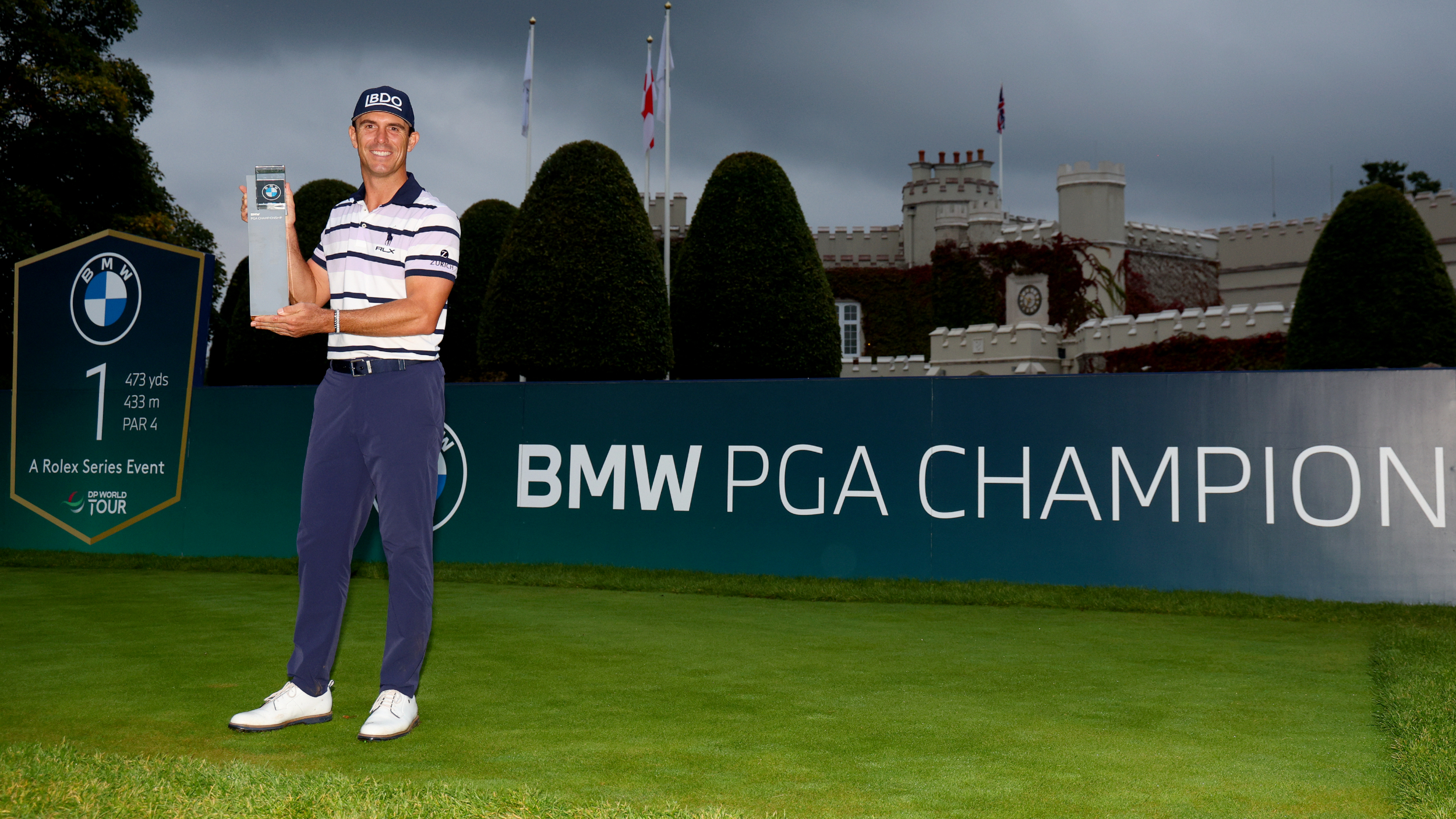 Billy Horschel with the BMW PGA Championship trophy