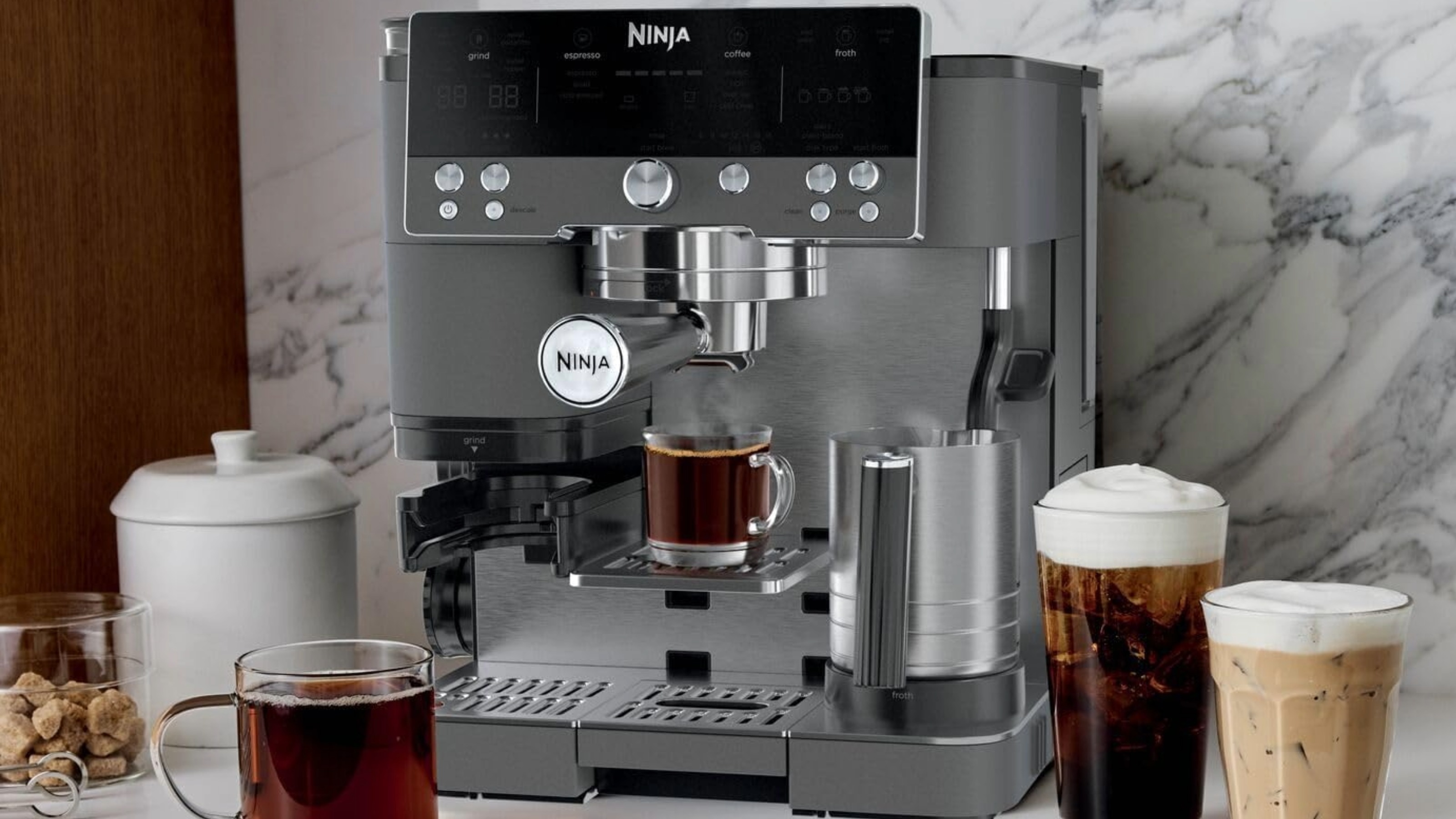 Ninja&#039;s Cafe Luxe machine in Gun Metal