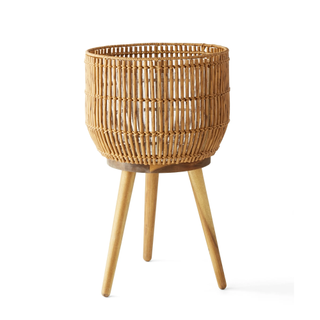 rattan planter with a stand