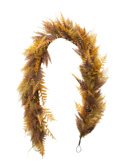 6' Faux Golden Fern Garland