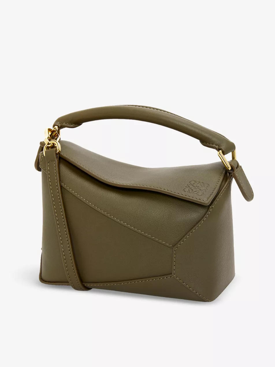 Puzzle Edge Mini Leather Cross-Body Bag