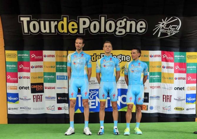 The Astana team were missing several riders on stage but has Nibali as team leader