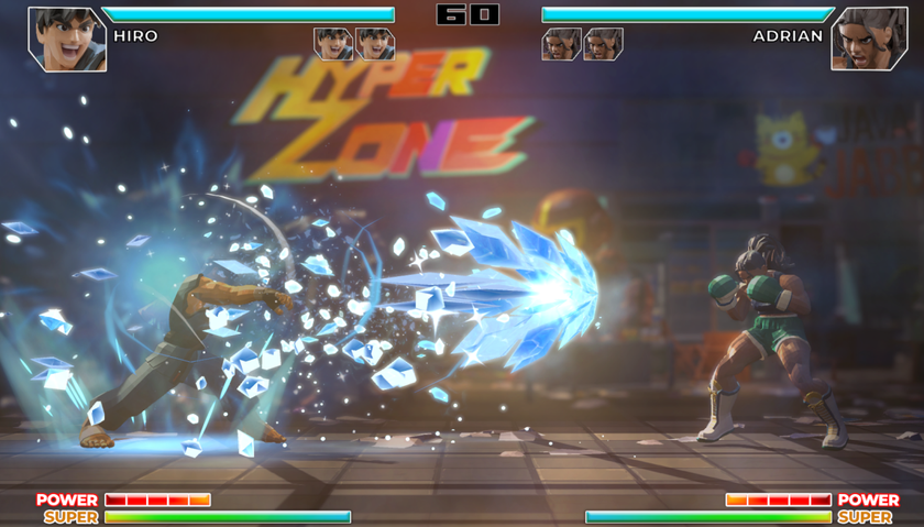 A retro fighting game