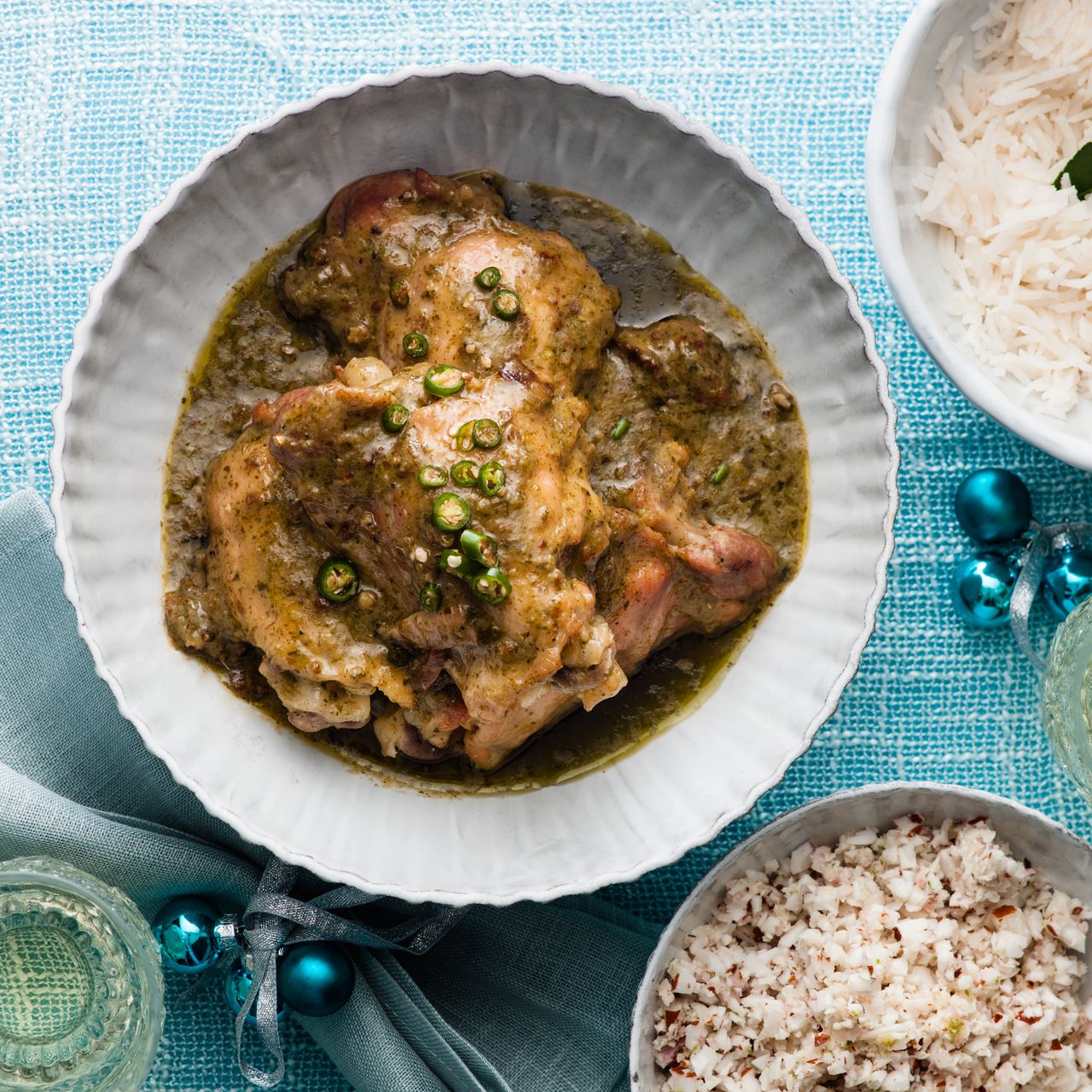 Thai Green Curry with Coconut Sambal