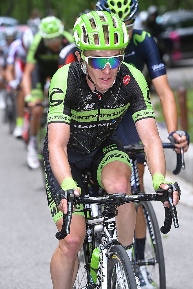 Tom Jelte Slagter (Cannondale-Garmin) leads the stage 9 breakaway