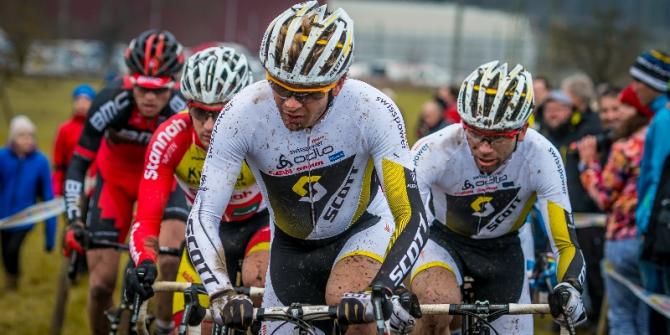 Florian Vogel and Marcel Wildhaber lead before the last lap