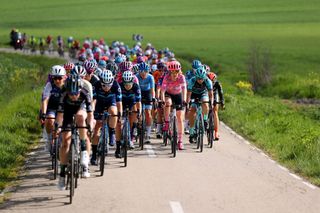 LABASTIDA SPAIN MAY 13 Clara Honsinger of United States and Team EF Education Tibco Svb competes during the 1st Itzulia Women 2022 Stage 1 a 1059km stage from VitoriaGasteiz to Labastida ItzuliaWomen UCIWWT on May 13 2022 in Labastida Spain Photo by Gonzalo Arroyo MorenoGetty Images